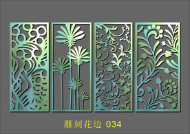 吊顶镂空 边框 雕刻 隔断