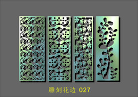 吊顶镂空 边框 雕刻 隔断