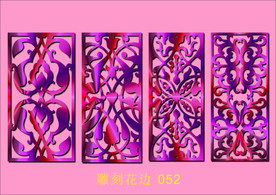 中式镂空花型 底纹边框 雕刻花