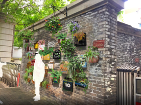 美丽乡村特色花墙景观设计效果图