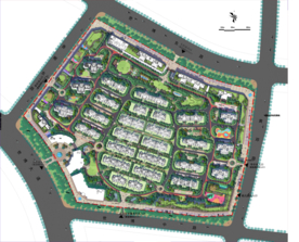手绘风格小区景观设计平面图