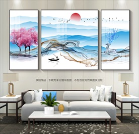 新中式意境装饰画山水画