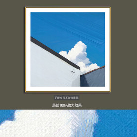 抽象油画装饰画轻奢手绘极简画