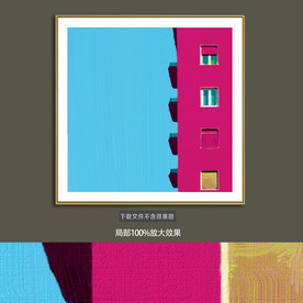 抽象油画装饰画轻奢手绘极简画