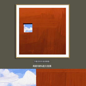 抽象油画装饰画轻奢手绘极简画