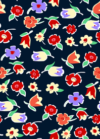 藏兰底小红碎花