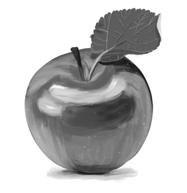 苹果手绘插画