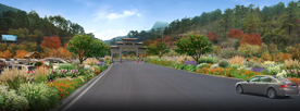 道路花境景观设计效果图