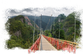 景区吊桥景观设计效果图