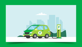 新能源电动汽车插画