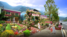 美丽乡村花境设计效果图