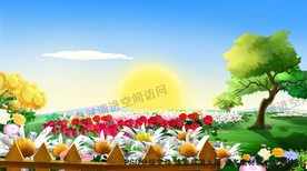 美丽春天野外 花园 花田