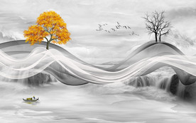 新中式电视背景墙