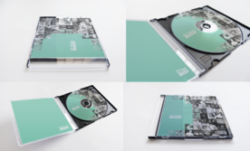 CD盒子包装PSD模板