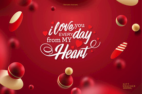 红色 情人节 背景矢量