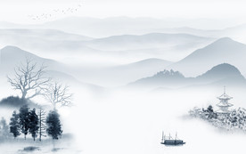 最新意境新山水画 TIF分层