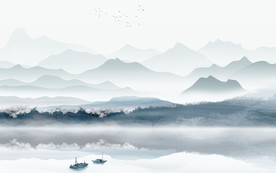 极简意境新山水画 TIF分层
