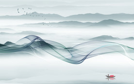 高清 轻奢新山水画 TIF分层