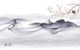 花鸟 新款山水画 TIF分层