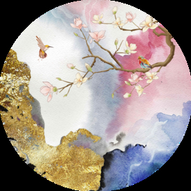 新中式抽象花鸟