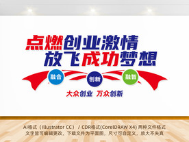 大众创业万众创新文化墙