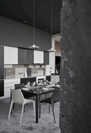 岩板瓷砖空间效果图