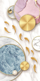 几何图案 九鱼图玄关