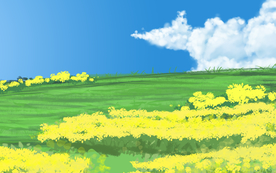 金色装饰油菜花元素