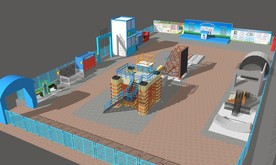 中国建筑工地安全体验区su模型