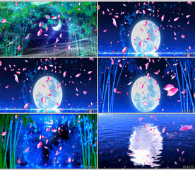 月亮 歌曲 舞台舞美背景视频