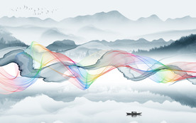 高档 新品山水新画 TIF分层