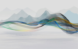 高清线条山水新画 TIF分层