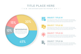商务PPT饼状图百分比扇形图