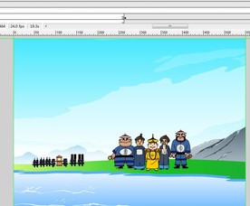 皇帝巡游官兵跟随的动画30秒