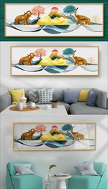 创意金大象轻奢装饰画