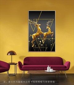 创意北欧高档鹿装饰画