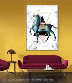 复古北欧马装饰画