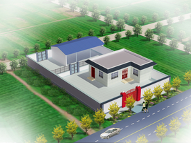 民居小院效果图