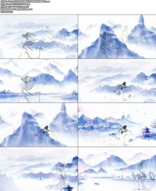 李白诗歌朗诵配乐视频通用背景素