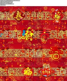 喜庆过年张灯结彩led大屏幕背