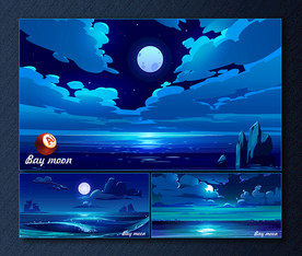 矢量海湾之月