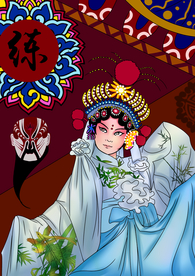 京剧戏剧女孩人物形象