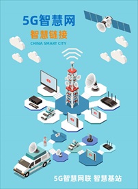 5G网络科技互联网矢量
