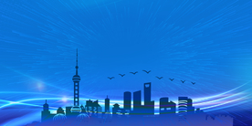 上海城市剪影上海地标