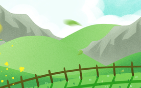 春季草原山川背景