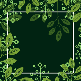 绿色装饰树叶插画背景