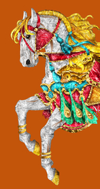 珐琅彩骏马玄关