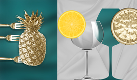 金色餐厅装饰画