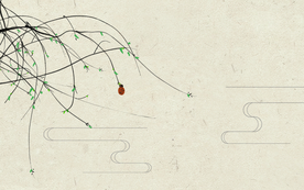 惊蛰装饰文艺国潮背景