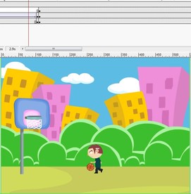 扁平人物打篮球动画11秒